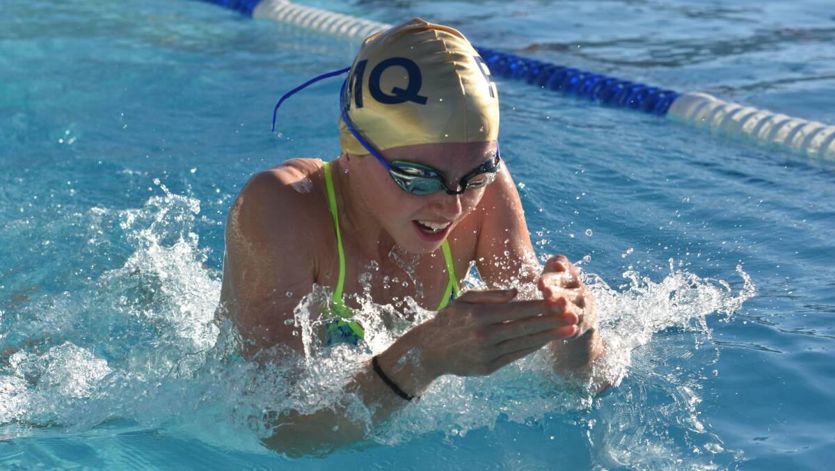 Keep an eye out: Mathilda King is one of a handful of Port Macquarie swimmers coach Michael Mullens expects to do well at Coffs Harbour this weekend. Photo: Paul Jobber