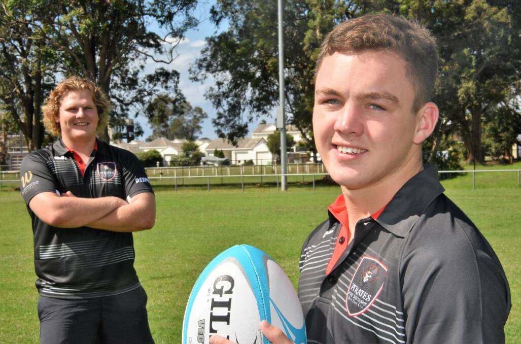 Ready to go: Jack Maunder and Lachie Morse will make their Port Macquarie Pirates club debuts on Saturday. Photo: Paul Jobber