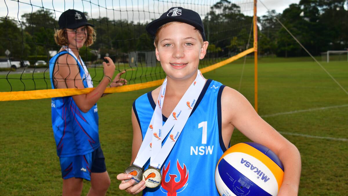 Good effort: Levi Beard and Matthew Olsen have returned from the national beach volleyball titles with successful stories to tell.