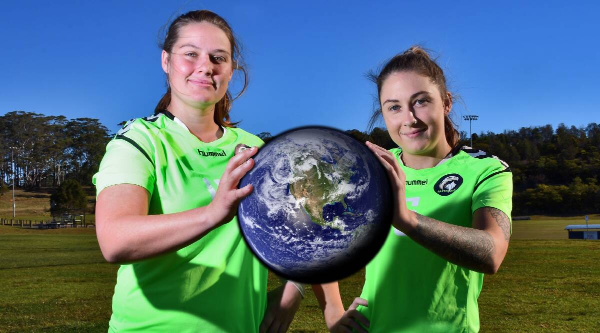 Making an impression: East Coast Eagles duo Britt Hargreaves and Shannon Day will head to the World Futsal Championships in Orlando, Florida on Friday. Photo: Matt Attard