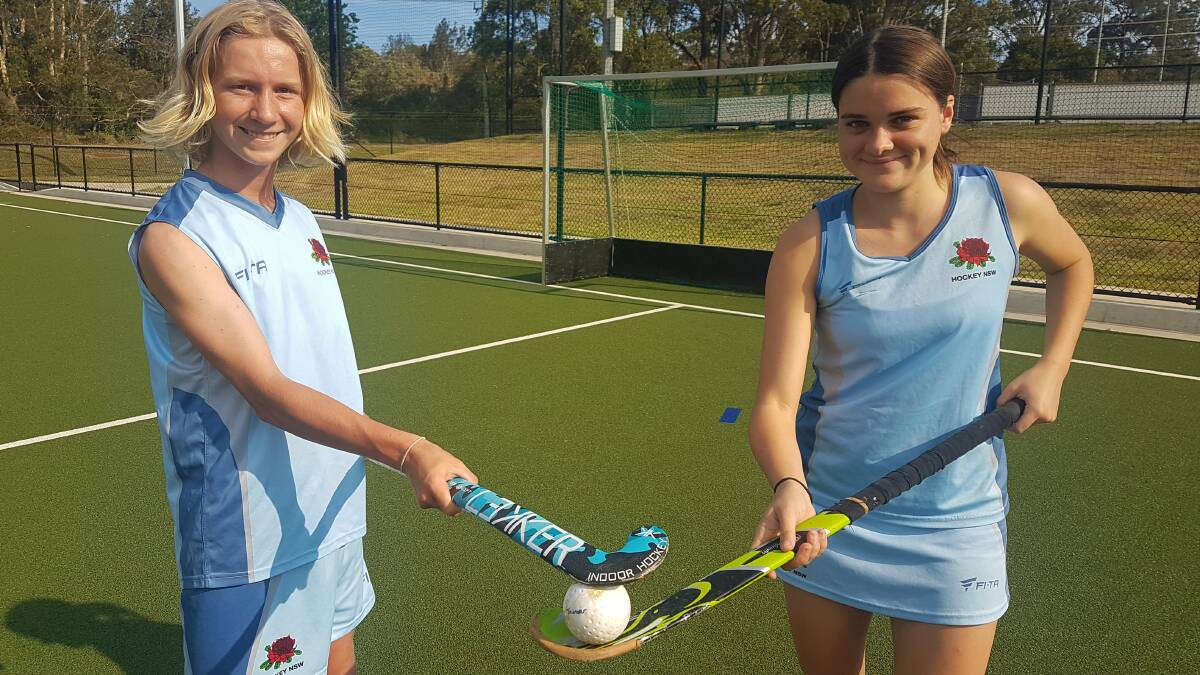 Strong performance: Bayden Smith and Maddie Drewitt have returned from the indoor hockey titles at Wollongong with top four finishes.