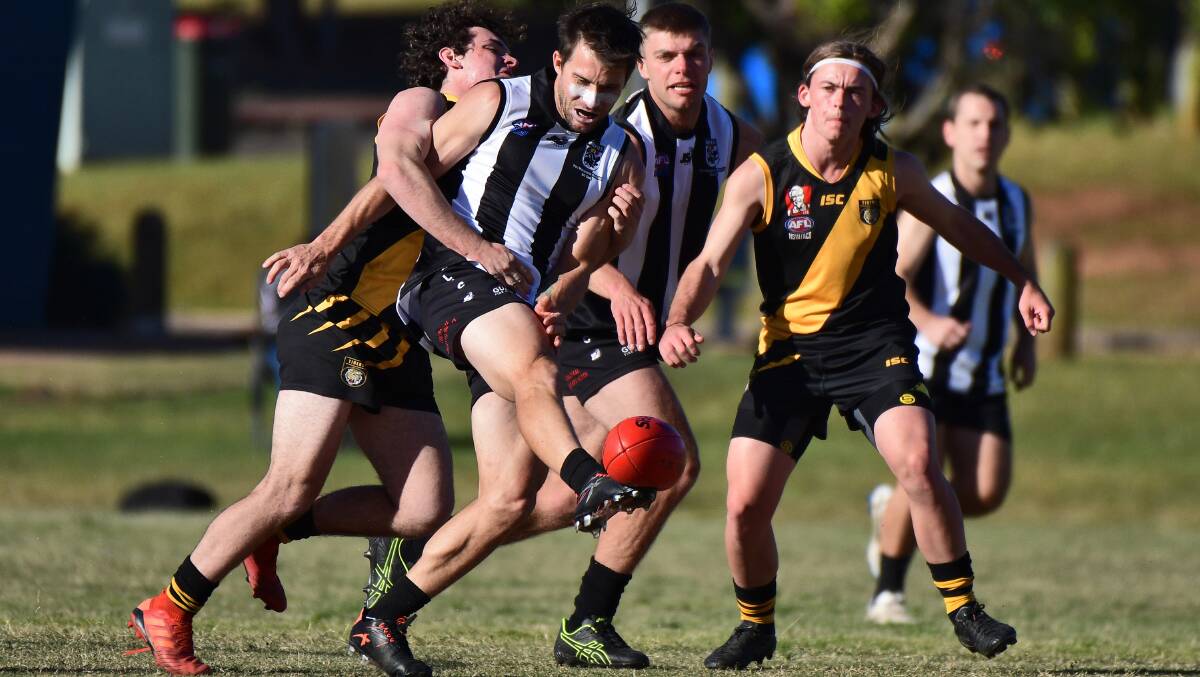 Close to glory: Port Macquarie Magpies will shoot for a spot in the AFL North Coast grand final on Saturday. Photo: Matt Attard