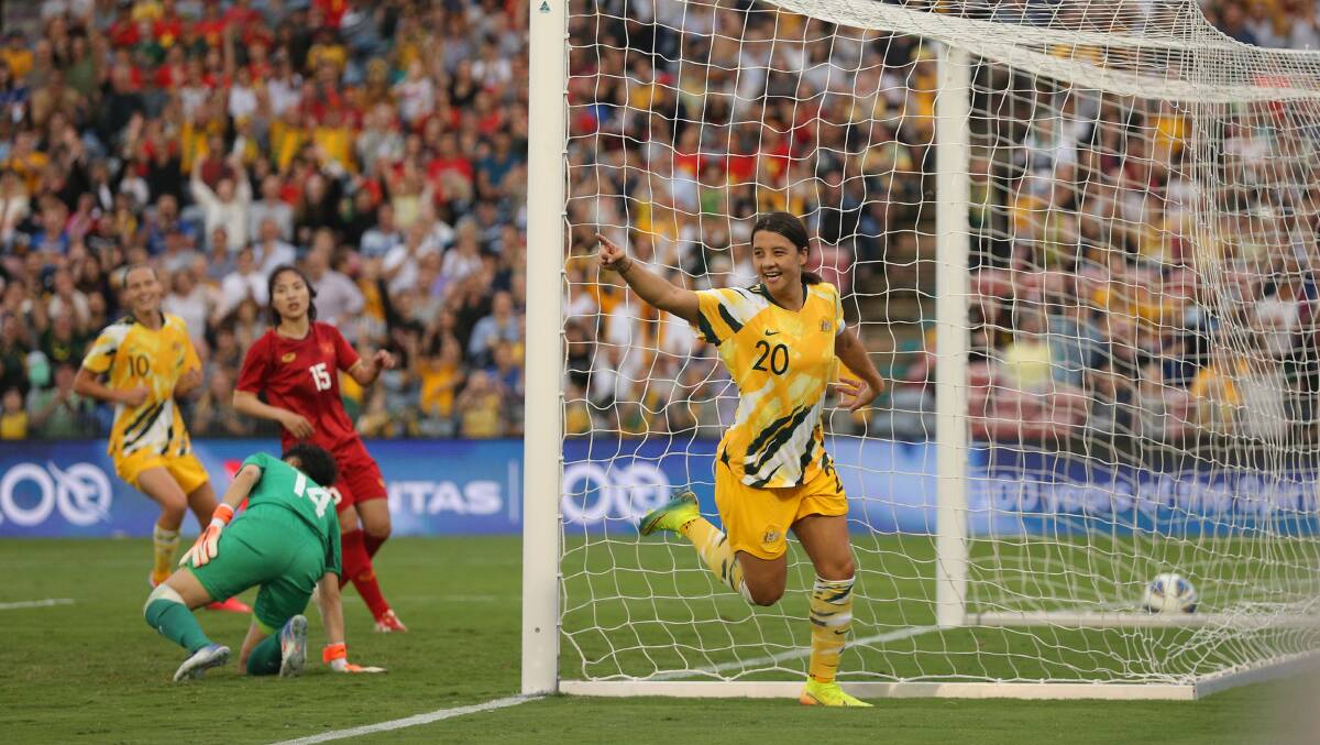 On track: Australians might have the chance to see Sam Kerr in action at the 2023 Women's World Cup if the country's bid is successful. Photo: Max Mason-Hubers