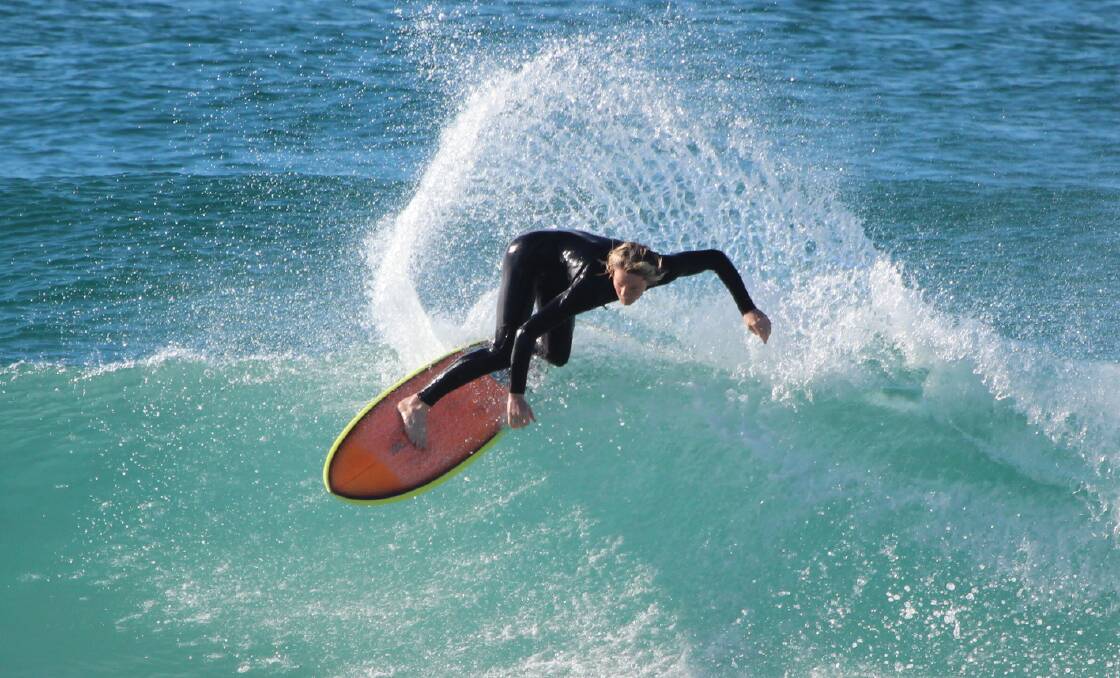 Ollie Hudson is off to the state surfing titles at Illawarra. Picture supplied by Wayne Hudson
