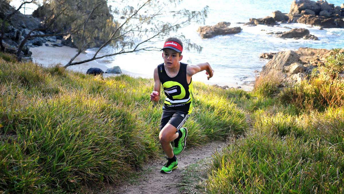 Family-friendly: Port Macquarie runner Jasper Sumsky tests himself at the 2016 event. Photo: Ivan Sajko