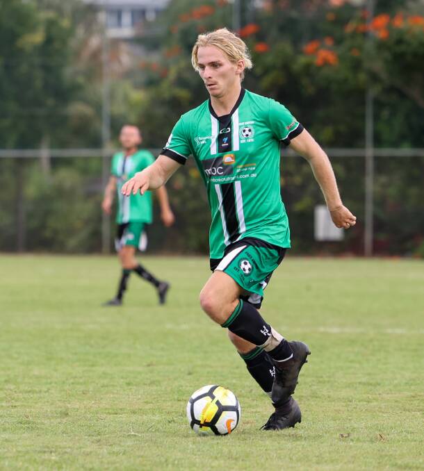 On the run: Port United player in action last weekend. Photo: supplied/David Wigley