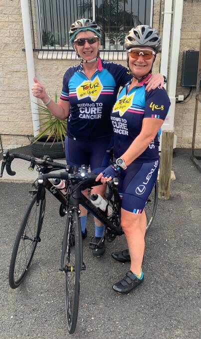 Ready to go: Lyn Stewart and Trish Parry will ride in the Tour de Cure in March. Photo: supplied