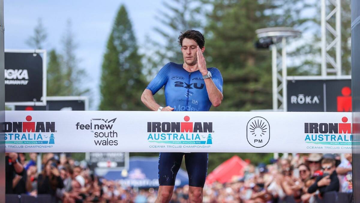 Steven McKenna claimed the Ironman Australia Port Macquarie win on May 7. Picture supplied by Ironman Australia