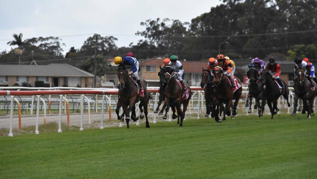 Wet, wet, wet: Racing ran on a heavy track on January 8, but the meeting went ahead.