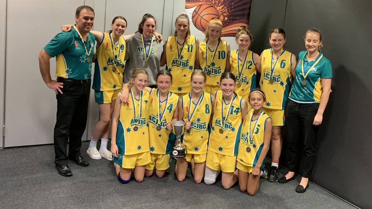 Winners: The Australian Country under-14 basketball side have returned from New Zealand undefeated. Photo: supplied