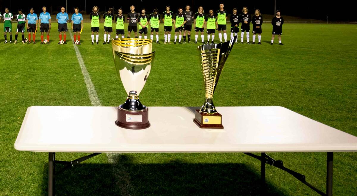 What the season is for: The Football Mid North Coast Premier League trophies.