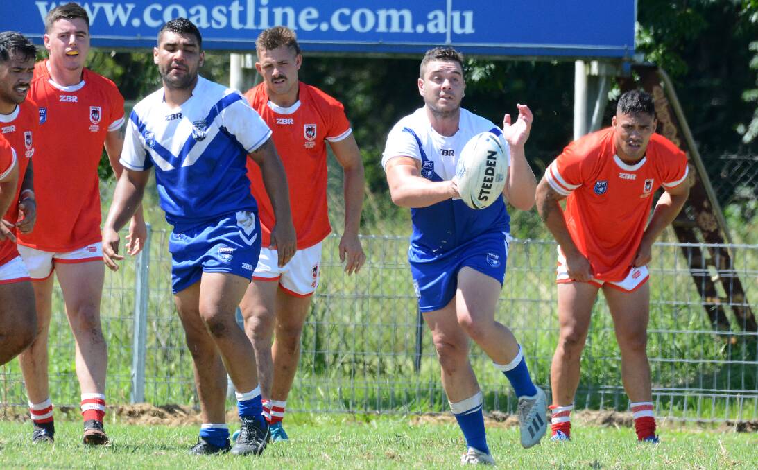 Back on deck: Joss Cleal fires a pass from dummy half while playing for North Coast in March.