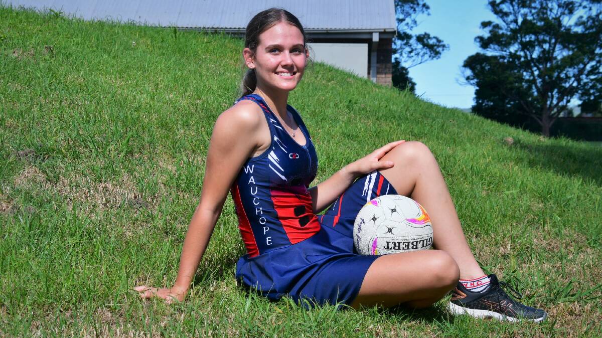 Laicy Costigan has been selected in the NSW under-17 girls netball side. Photo: Paul Jobber
