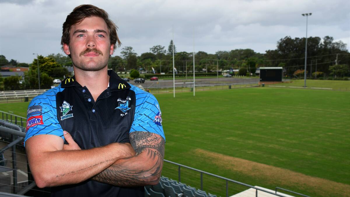 Change of scenery: Dylan Clark has made the move from Wyong Roos to Port Macquarie Sharks.