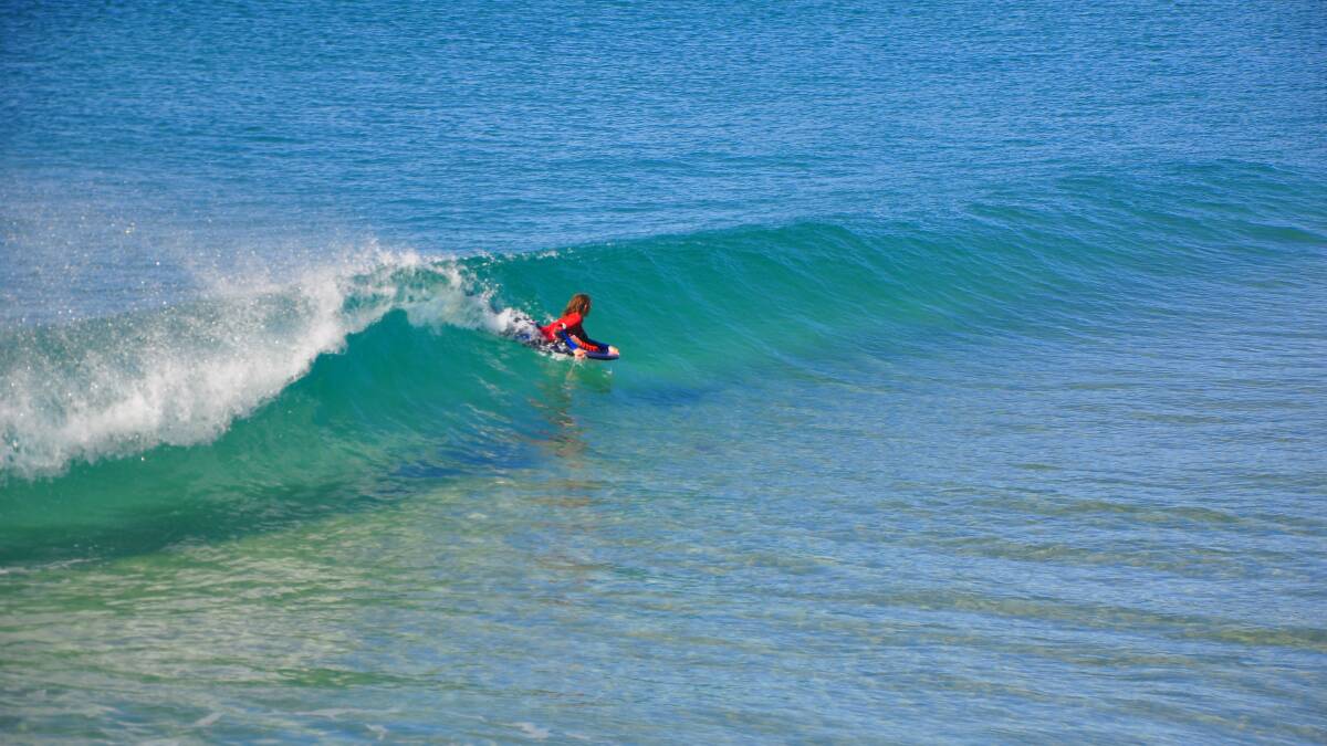 Good form: Riley Meehan in action at Port Macquarie Bodyboarding Association's competition on Sunday. Photo: Jaiden Little