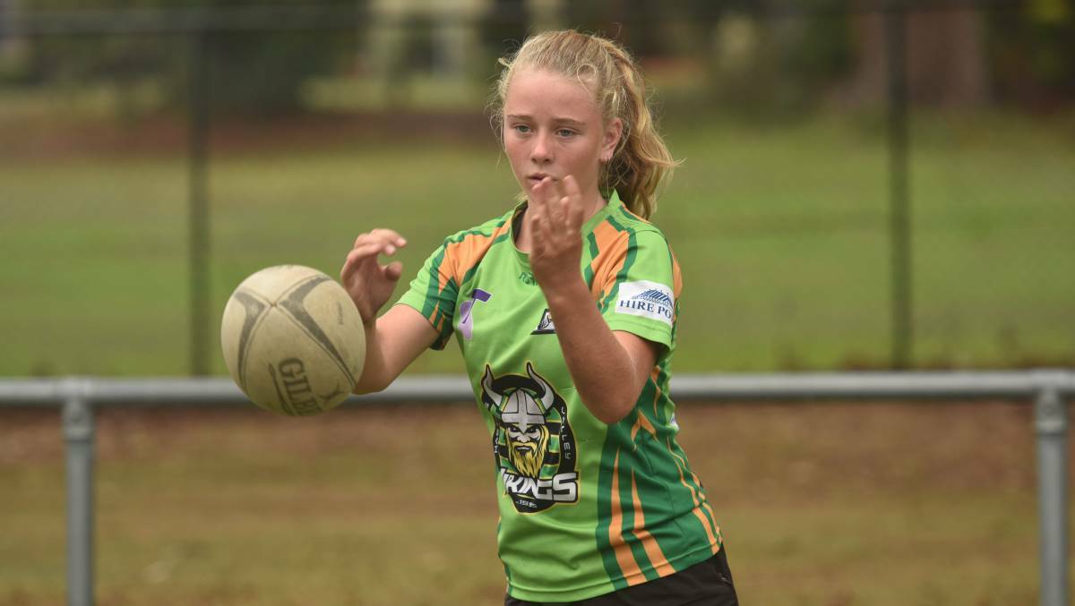 New start: Junior players, like Hastings Valley Viking Tia Elford have had the opportunity to play junior rugby this year.