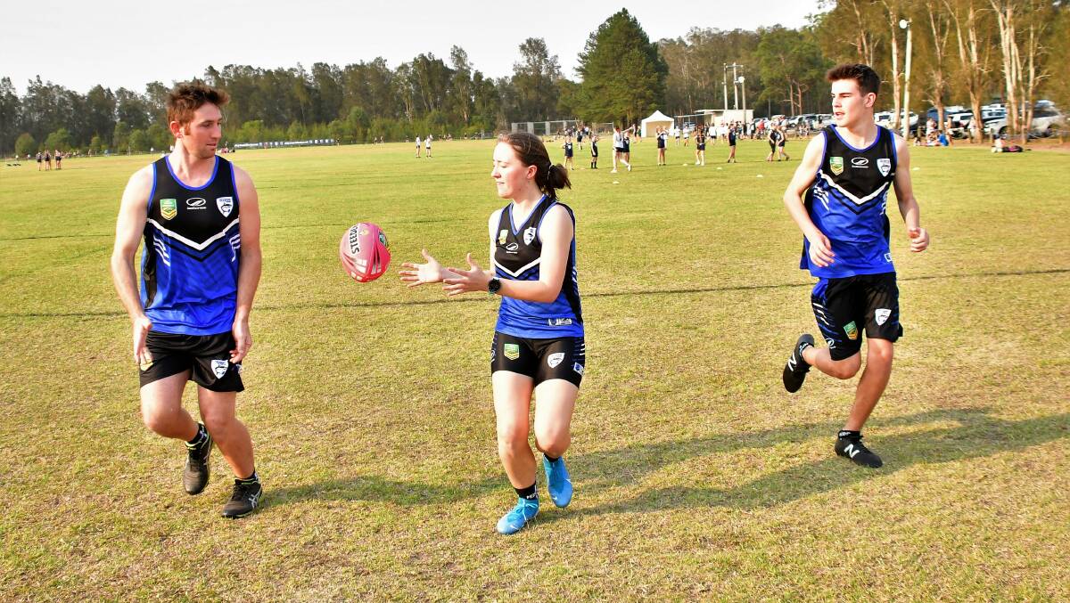 State Cup ready: Luke Bullus, Lexi Campbell and Jacob Prince are some of the new faces running around for Port Macquarie this weekend.