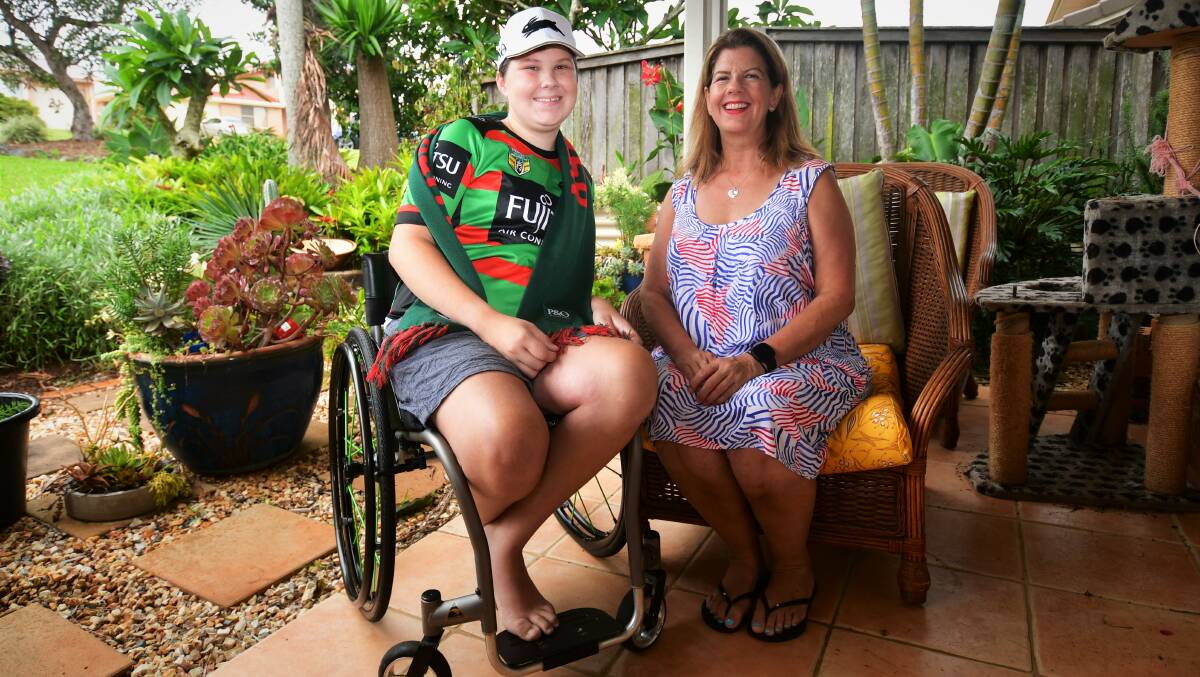 Resilient: Jake Spurdle and mother Nyky Napier-Reynolds.