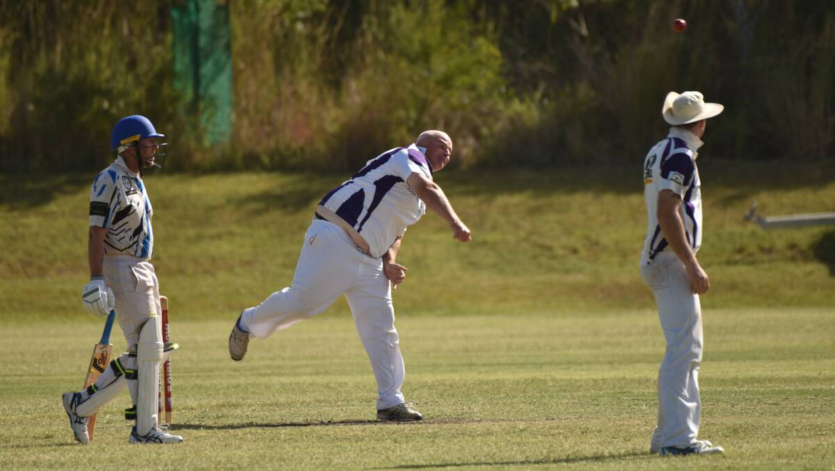 Plenty of guile: Manning captain Daniel Stone was miserly with the ball in their two-wicket win over Hastings on Sunday. Photo: Paul Jobber