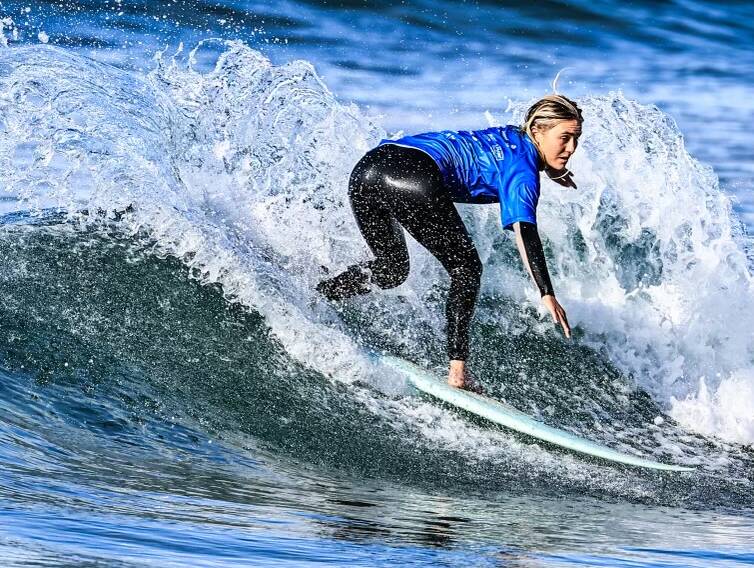 Imogen Enfield admits to being nervous ahead of the Australian Junior Surfing Titles. Picture supplied by Kurt Polock/Lighthouse Sports Photography