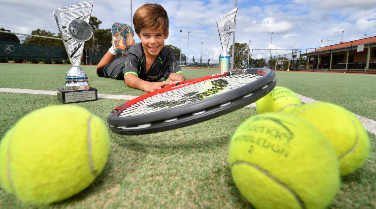 Improving: Flynn Pociask is only six years old, but he's already an under-8 champion. Photo: Ivan Sajko