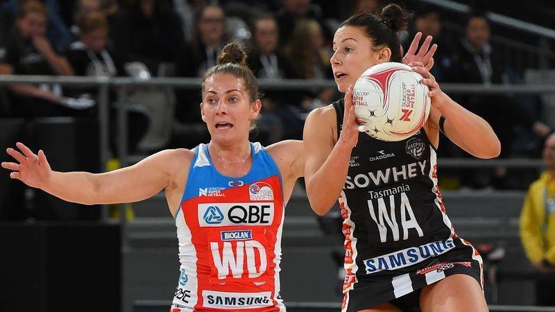 In town: Abbey McCulloch in action for the NSW Swifts. Photo: supplied/Abbey McCulloch