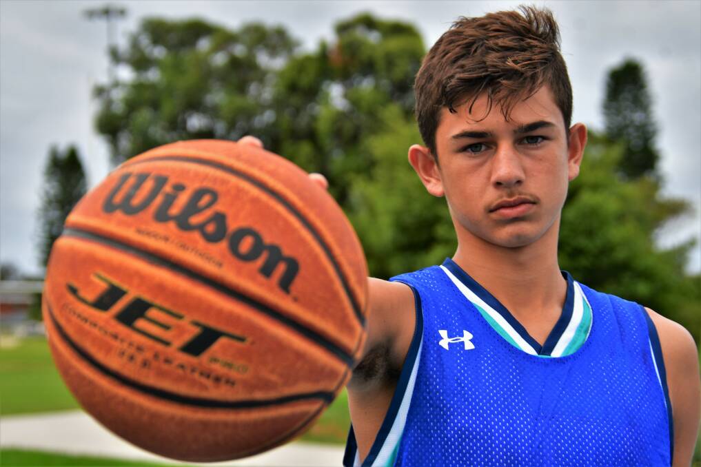 Dreaming big: Port Macquarie teenager Sunny Arndell could be coached by Australian Boomers guard Patty Mills if he impresses at the National Indigenous titles next month. Photo: Paul Jobber