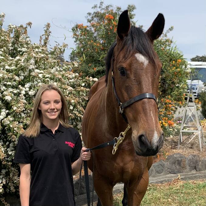 Learning: Mia Wilbow is learning to ride racehorses as the industry comes to grips with a lack of trackwork jockeys. Photo: supplied/Mia Wilbow