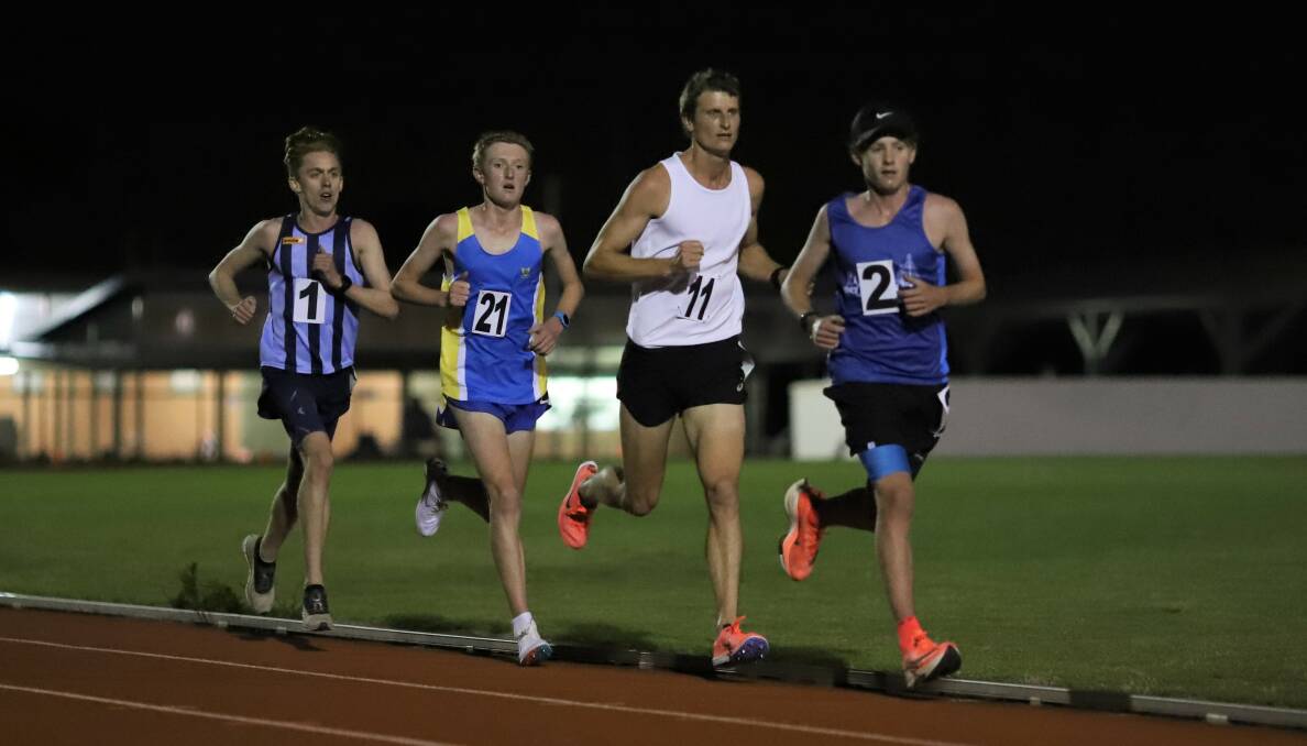 Ryan Binskin (front) finished just outside the top 10 in Sydney. Photo supplied/NSW Athletics