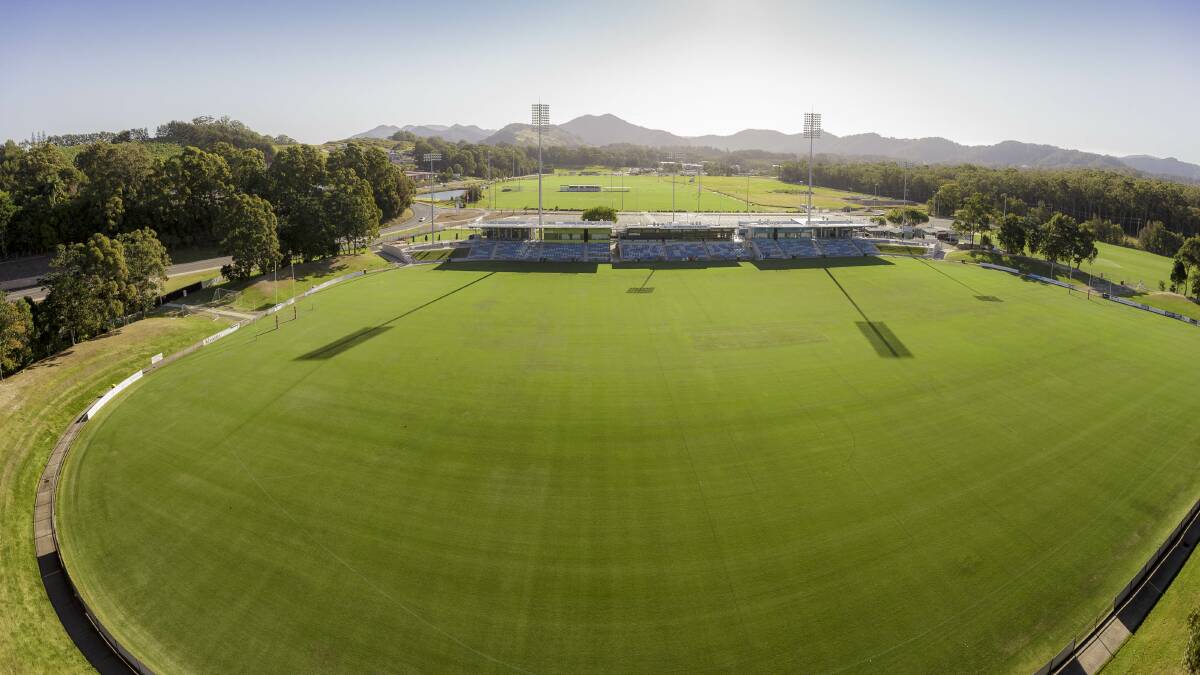 From the air: The stadium sits within the Coffs Coast sport and leisure park. Photo: C.ex Coffs International Stadium