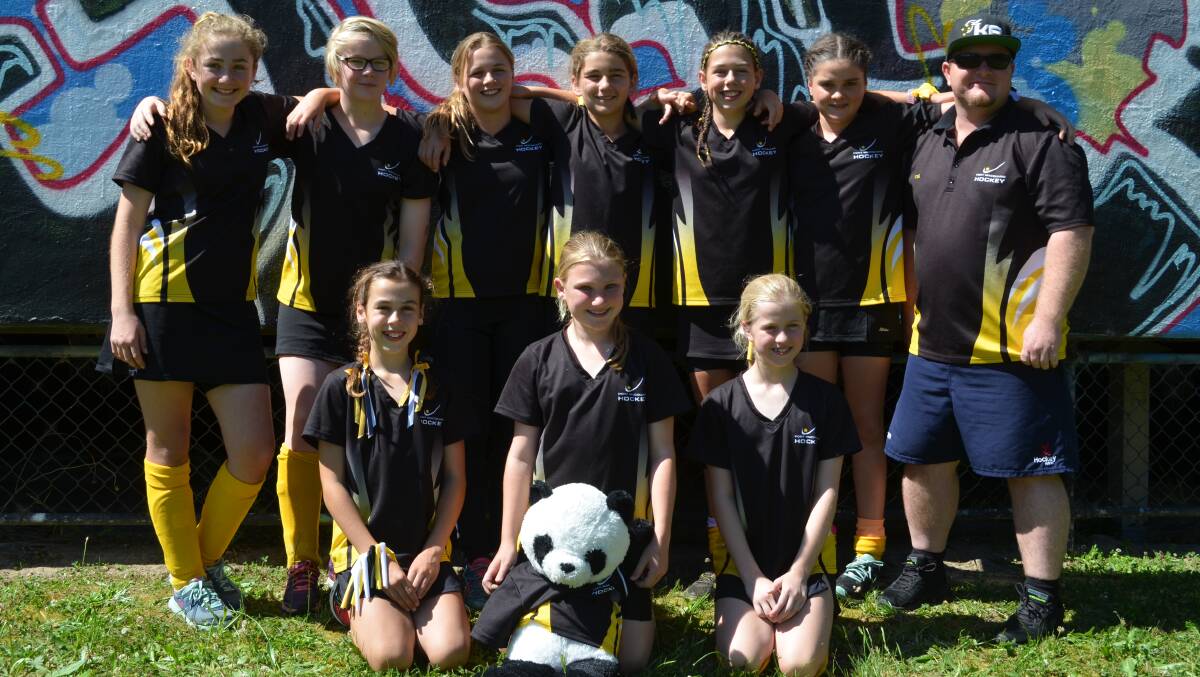 Port Macquarie girls' indoor hockey team: (from back left) then front from left
Matilda Holbrook (captain), Cate Lindeman, Alyssa Slattery, Emily Currey, Sienna Toohey, Maddison Drewwit, Colin Pursehouse (coach)
(from front left) Dominica Toohey, Jade Millward, Zara Ferguson.
