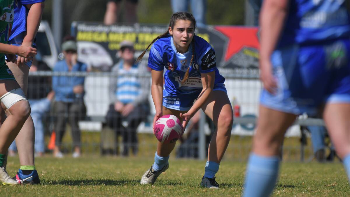 Catch and pass: Jacana Ward in action for Kendall in the Hastings League grand final.