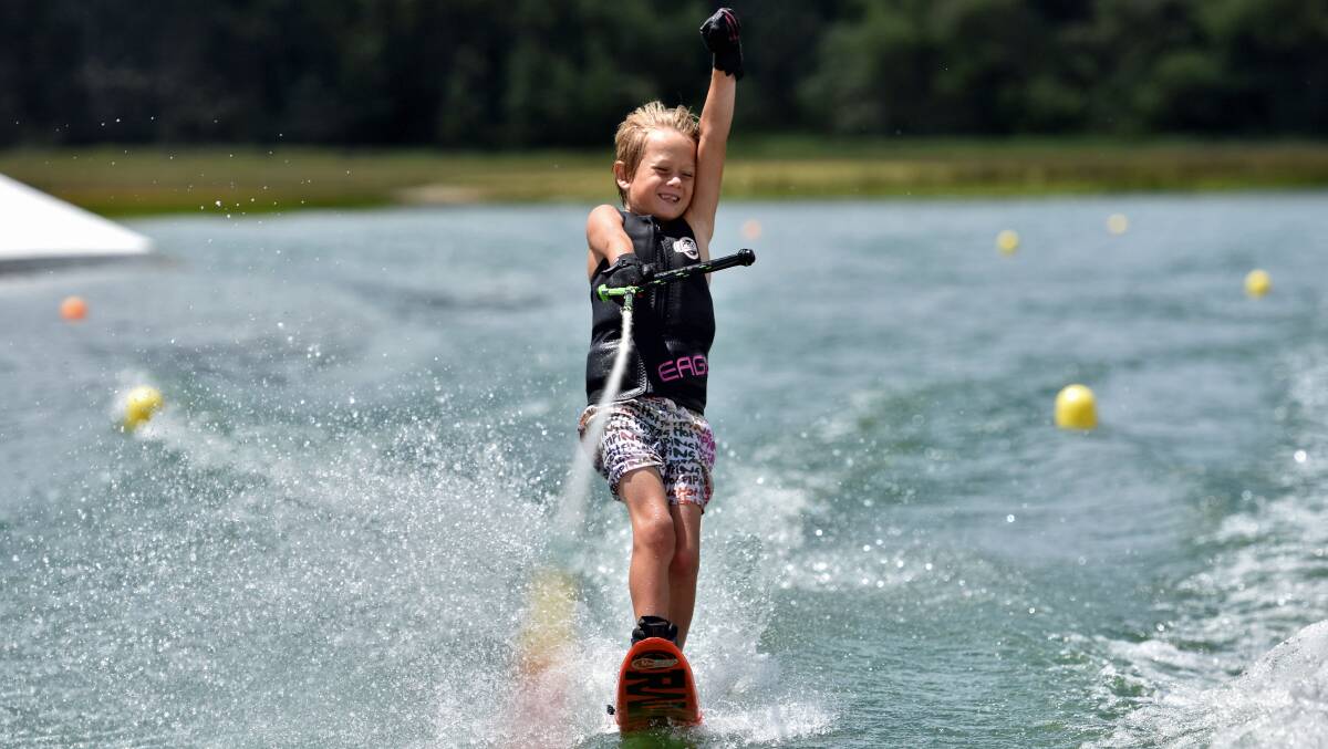 Ready to go: Tiger Stone will be one of a number of talented skiers who take to the water at Stoney Park this weekend.