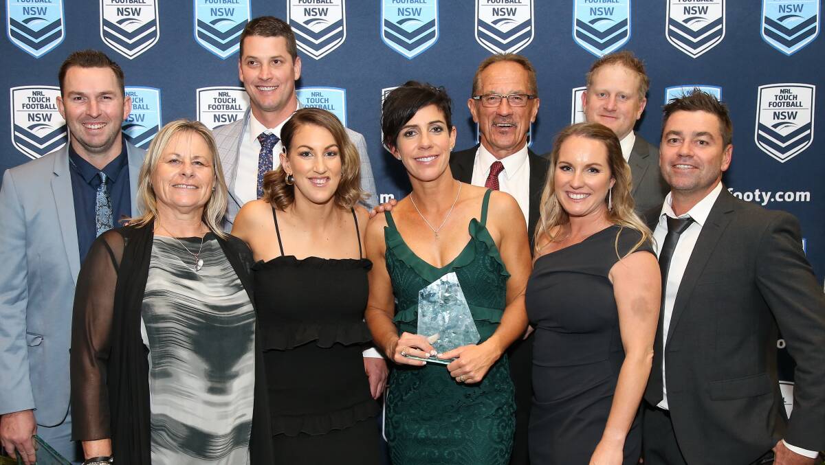 Team effort: The Port Macquarie contingent at the Touch Football NSW awards night in Sydney. Photo: Jason Kirk Photography