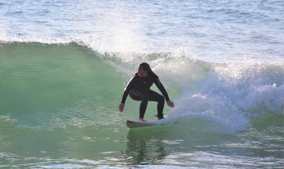 Dreaming big: Lola Styles will be one of a number of Port Macquarie surfers set to compete in next month's Ride The Wave festival. Photo: supplied/Wayne Hudson