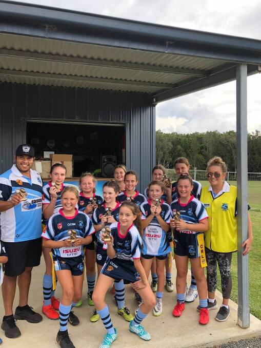 One for the record books:Port City Breakers' under-12 girls won the inaugural Group 3 girls league tag division at Old Bar on Sunday. Photo: supplied