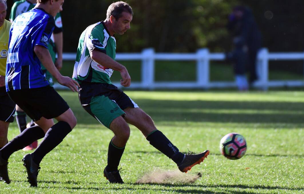 New start: Simon Granfield in action for Port United. They will be one of five Football Mid North Coast clubs to participate in next year's Coastal Premier League. Photo: Matt Attard