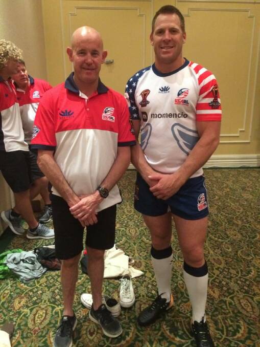 Dynamic duo: Jamie Dowse and Matt Shipway provide Port Macquarie's link to the Rugby League World Cup. Photo: Supplied