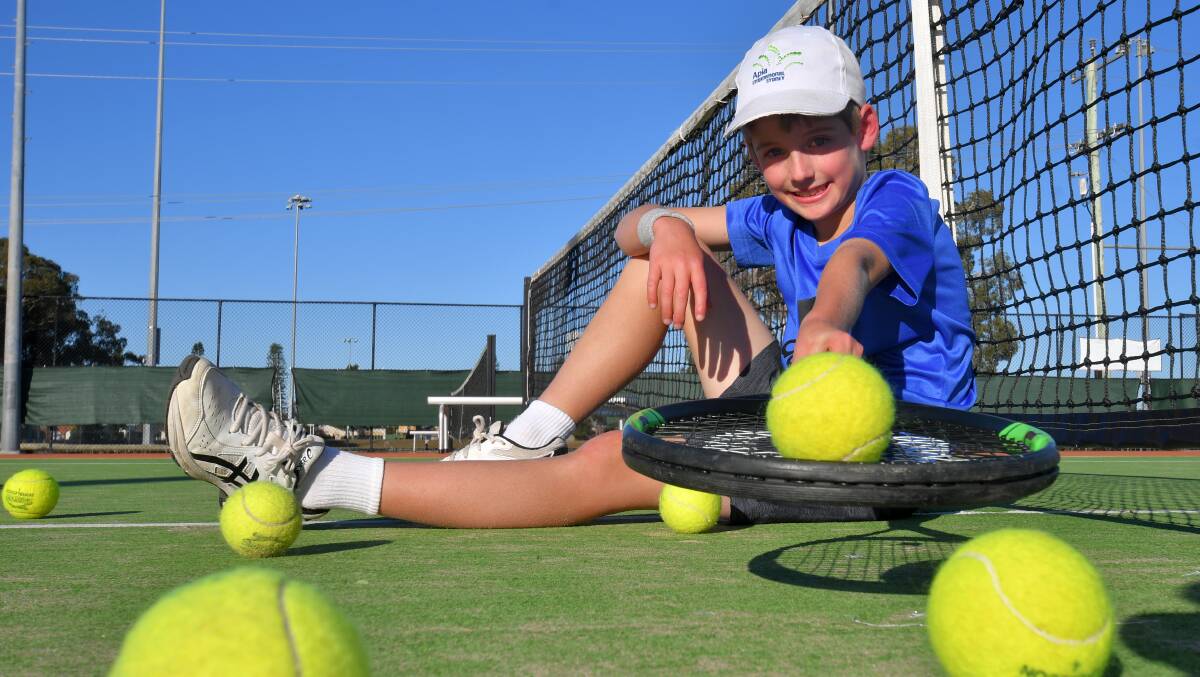 Up and coming: Port Macquarie tennis star Noah Pociask won the Tennis NSW country championship final at Forster. Photo: Ivan Sajko