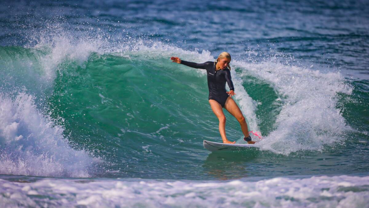 Good result: Imojen Enfield finished fourth in the Oz Grom Cup final at Coffs Harbour on April 11. Photo: Lighthouse Sports Photography