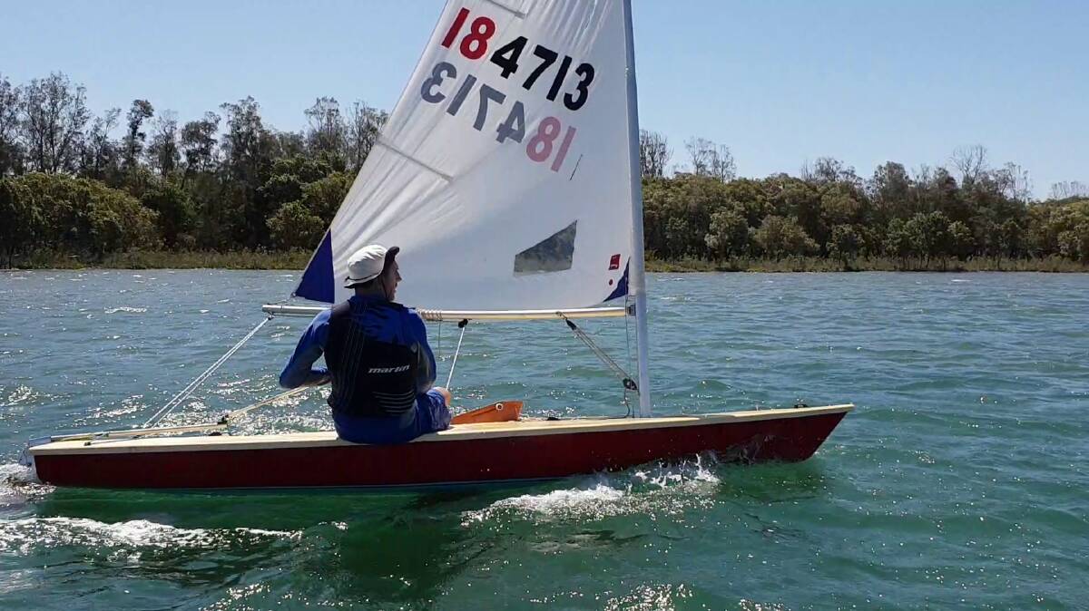 New sailor Steve Couch in Rainbow. Photo: supplied