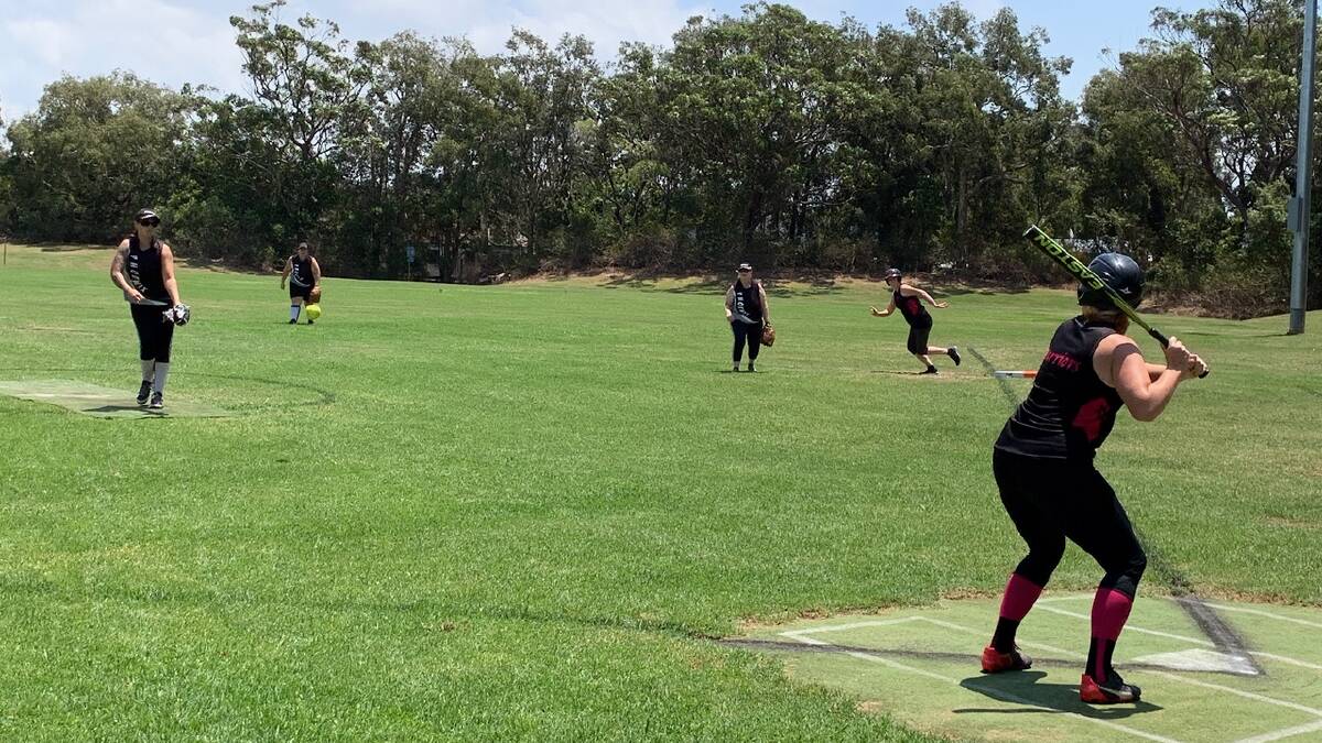 On target: Phoenix pitcher Naomi Boyd pitches to Warriors batter Jo Bonny. Photo: supplied