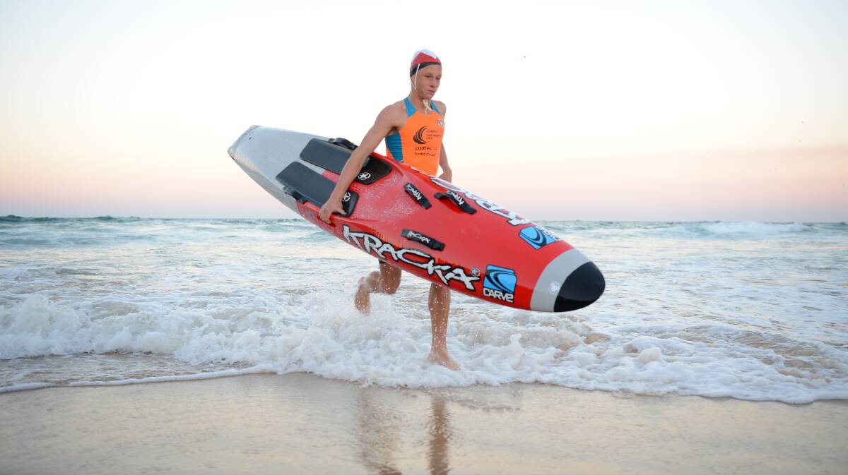 In it to win it: Tacking Point Surf Lifesaving Club's Finn Askew has been selected in the NSW Country development squad. Photo: Jaspa Photography