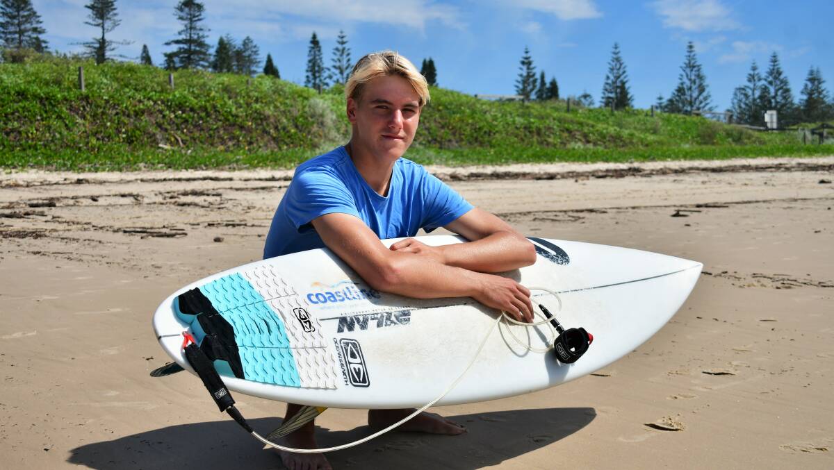 Setback: A wrist injury has resulted in some frustration for surfer Kayle Enfield.