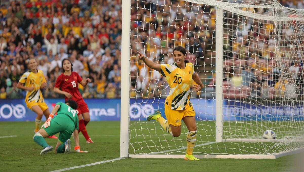 Goal: World-class players such as Matildas striker Sam Kerr could be based in Port Macquarie during the 2023 Women's World Cup. Photo: supplied