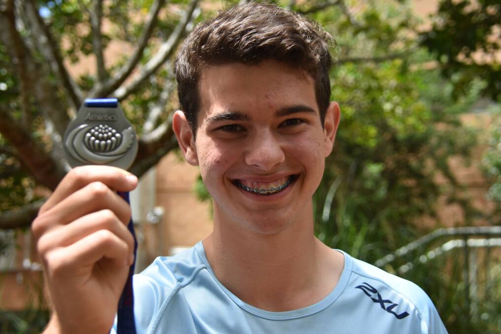 All smiles: St Columba Anglican School student Matthew Catania had a silver medal to show for his effort at a NSW All-Schools tournament last week.