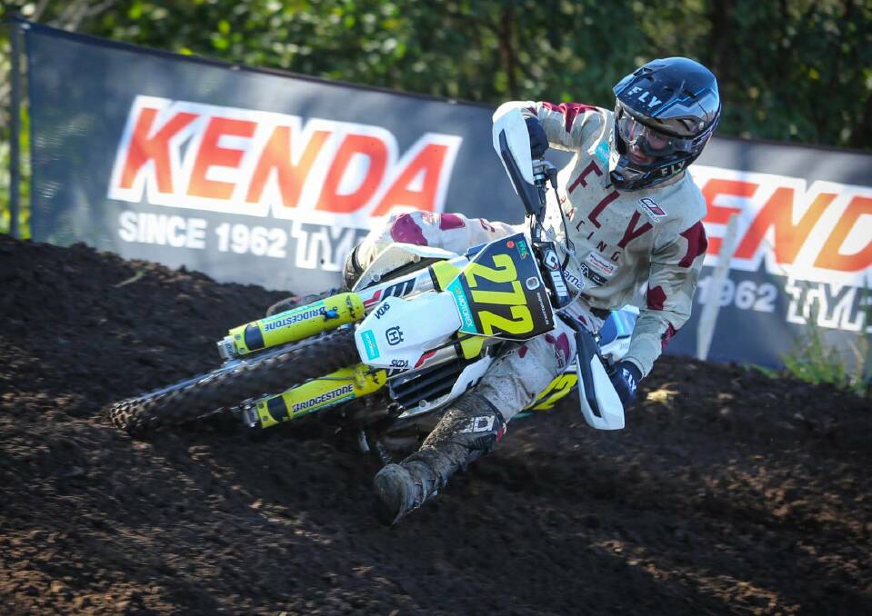 Top three finish: Hastings Valley Motorcycle Club rider Billy Hargy. Photo: supplied/MX Photo