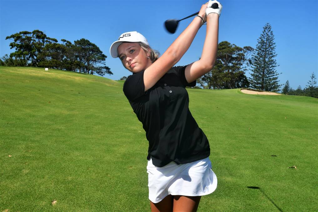 Good chance: Ella Scaysbrook is in top form ahead of the North Coast Junior Masters this weekend. Photo: Paul Jobber