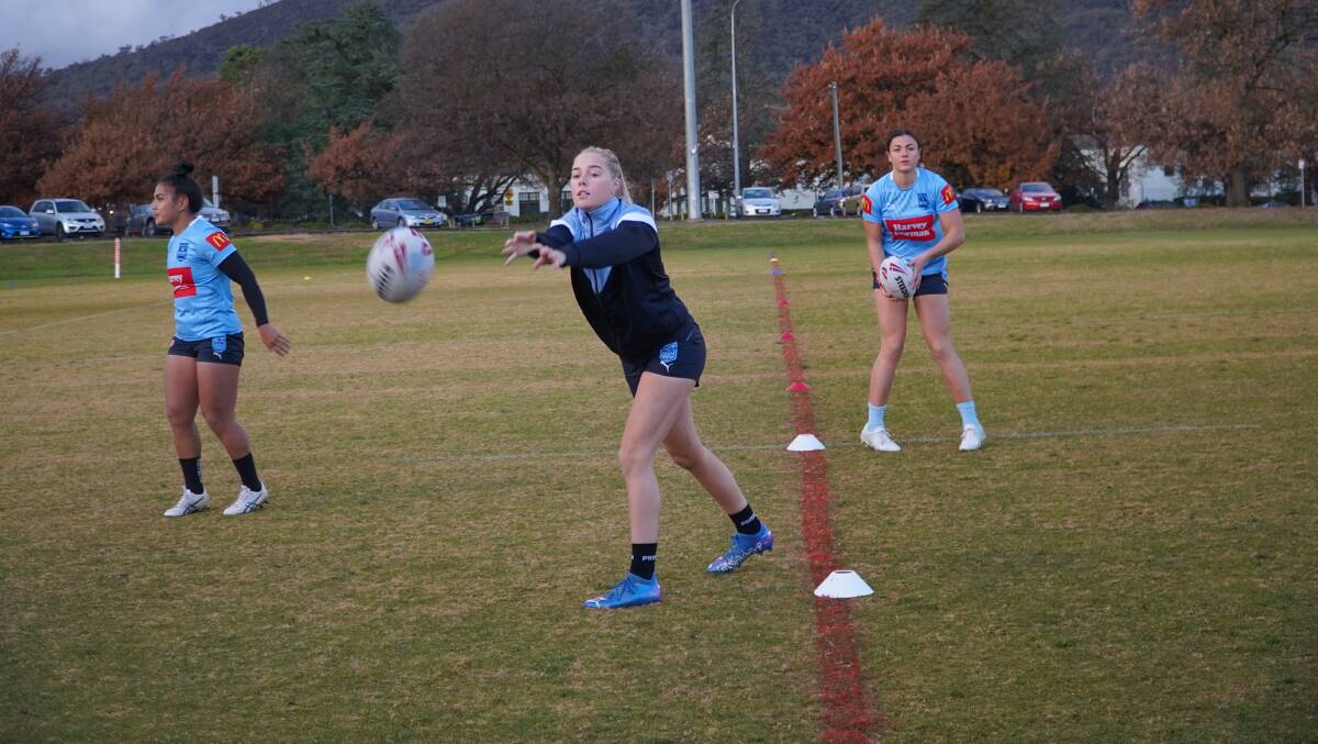 Teagan Berry at NSW training this week. Photo: supplied/NSWRL Media