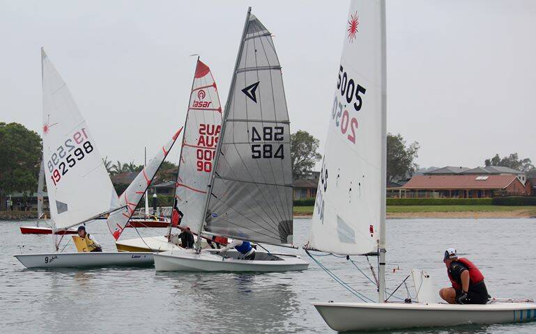 Victory: Roger Shipton (closest to camera) took out yardstick honours last weekend. Photo: supplied